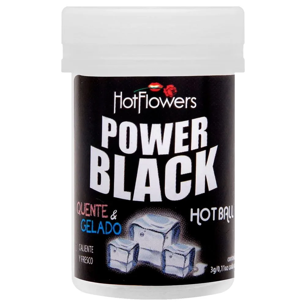 Bolinha Beijável Power Black 02 Unidades Hot Flowers