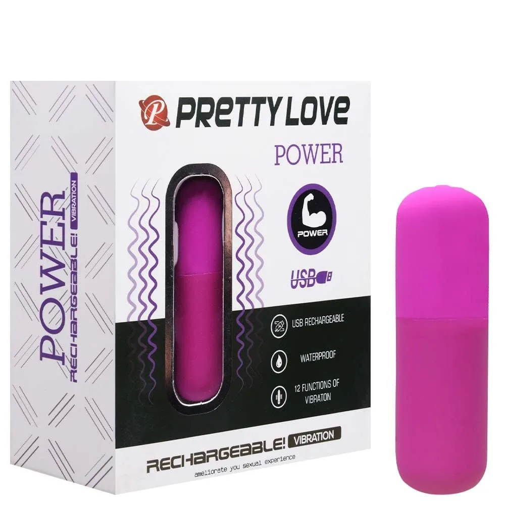 Cápsula 12 Vibrações Usb Pretty Love Power Vipmix