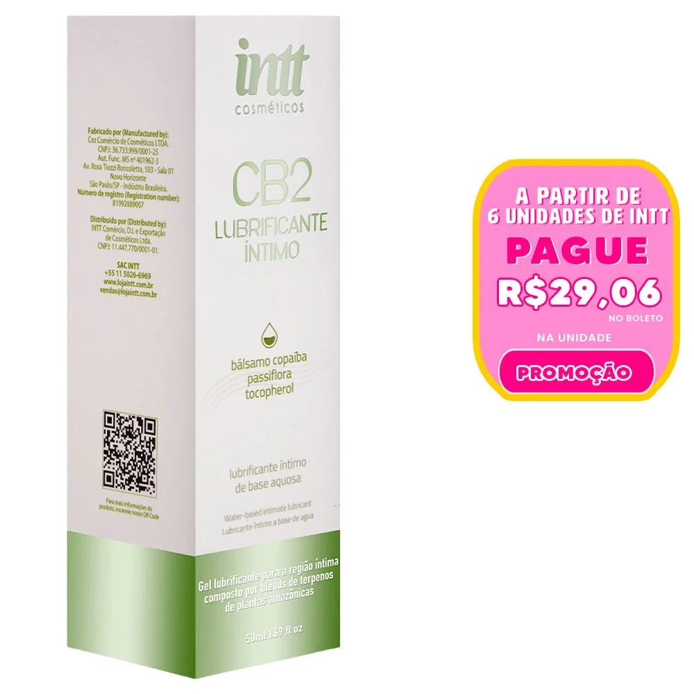 Cb2 Lubrificante íntimo à Base De Terpenos 50g Intt