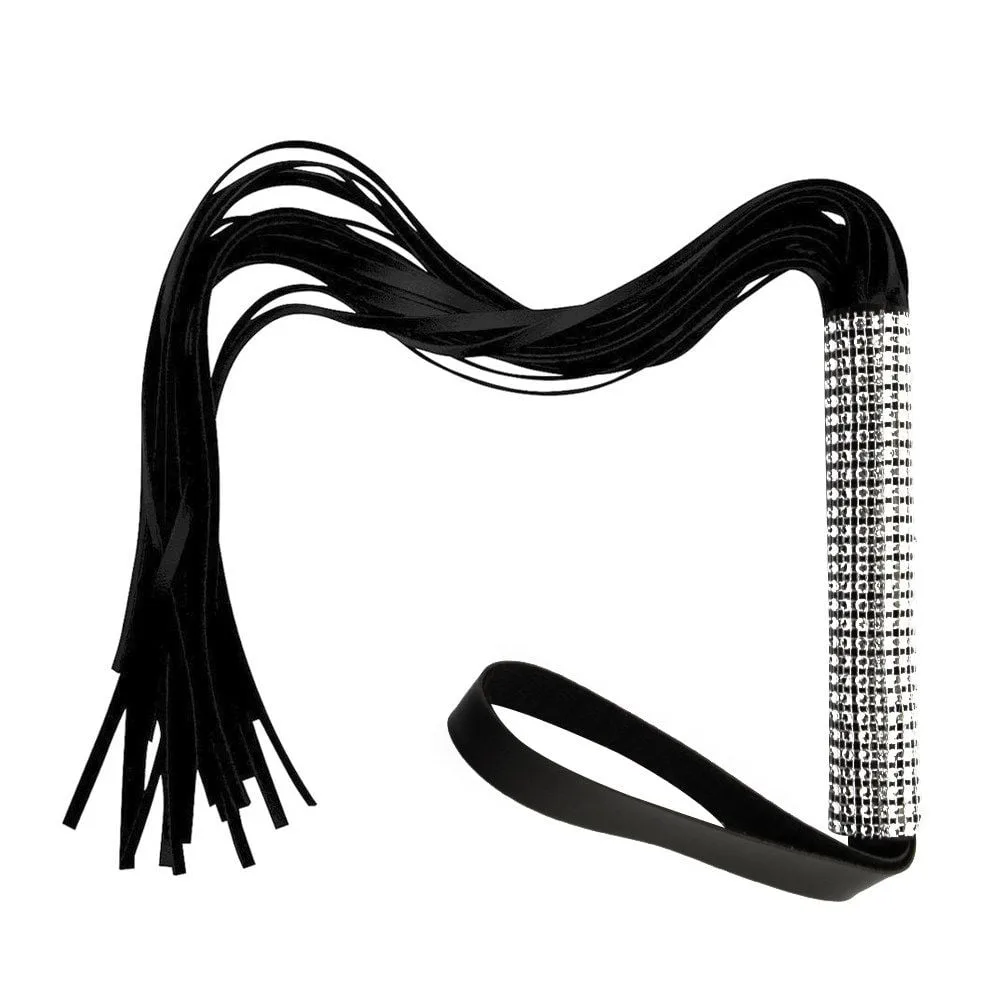 Chicote Base Strass Tiras 40cm Dominatrixxx