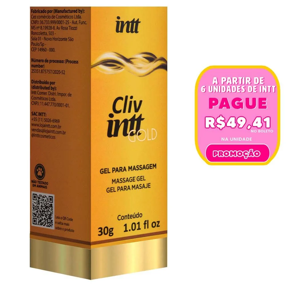 Cliv Intt Gold Gel Dessensibilizante Anal 30g Intt