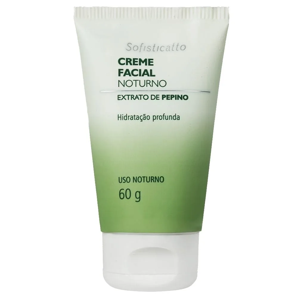 Creme Facial Noturno Com Pepino 60g Sofisticatto
