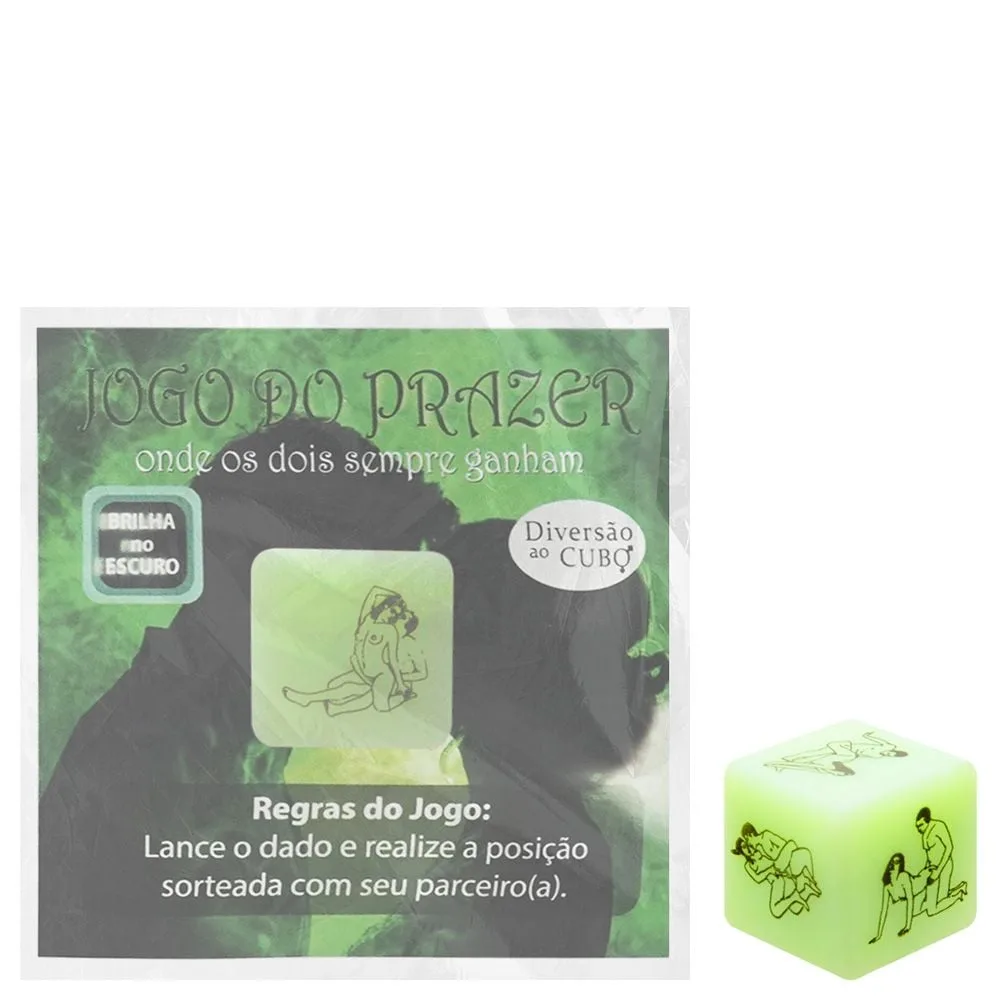 Dado Do Prazer Fluorescente Saquinho Diversão Ao Cubo