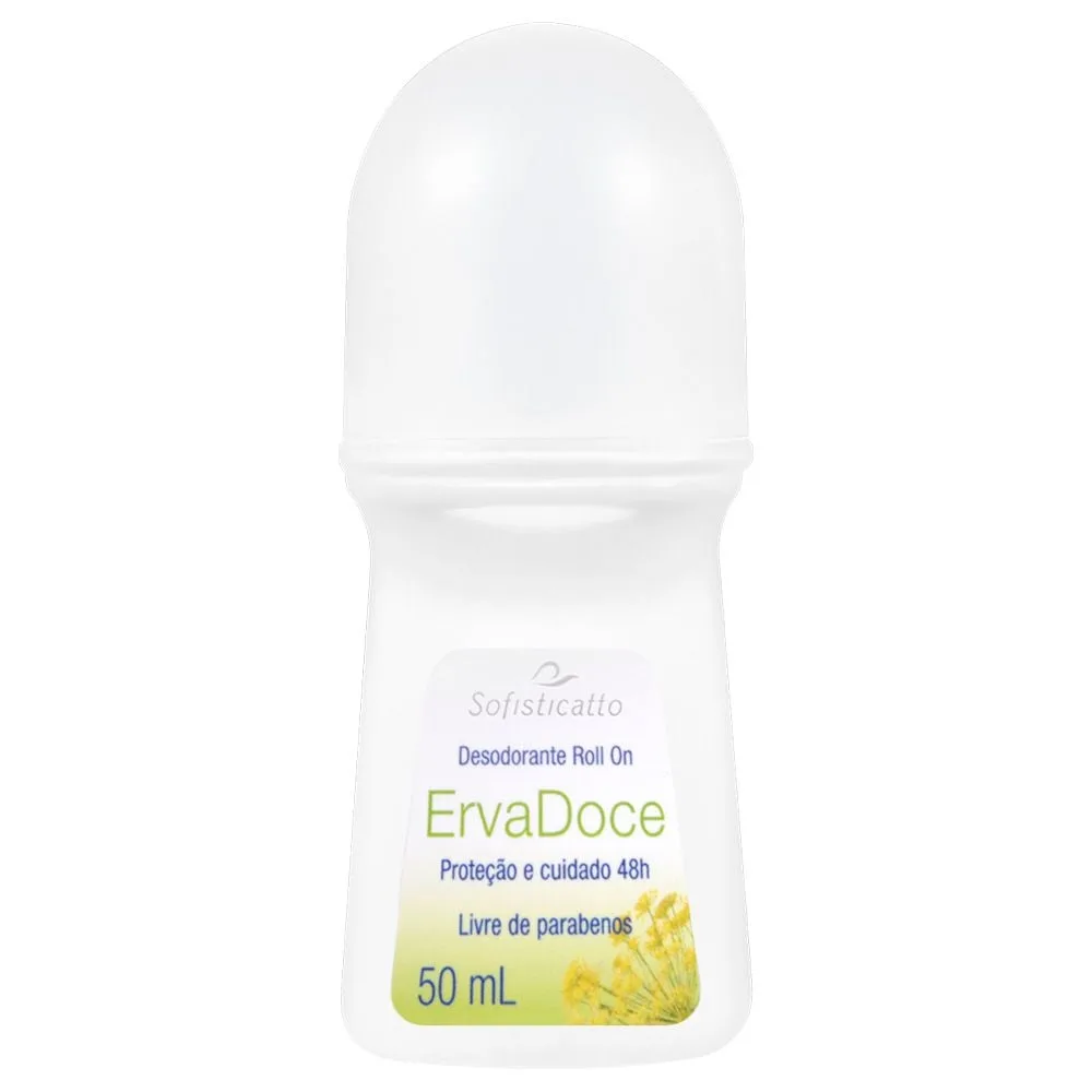 Desodorante Roll-on Erva Doce 48h 50ml Sofisticatto