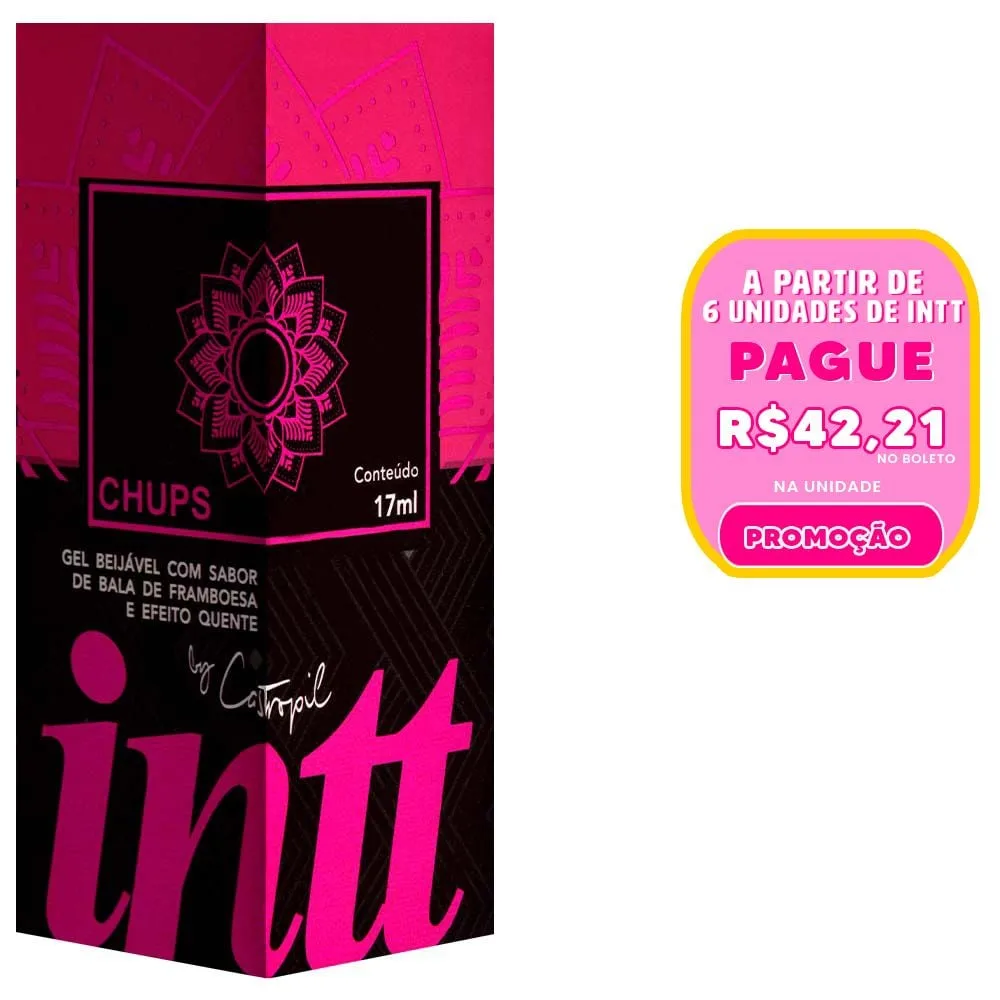 Golden Chups Gel Beijável Bala Framboesa 17ml Intt