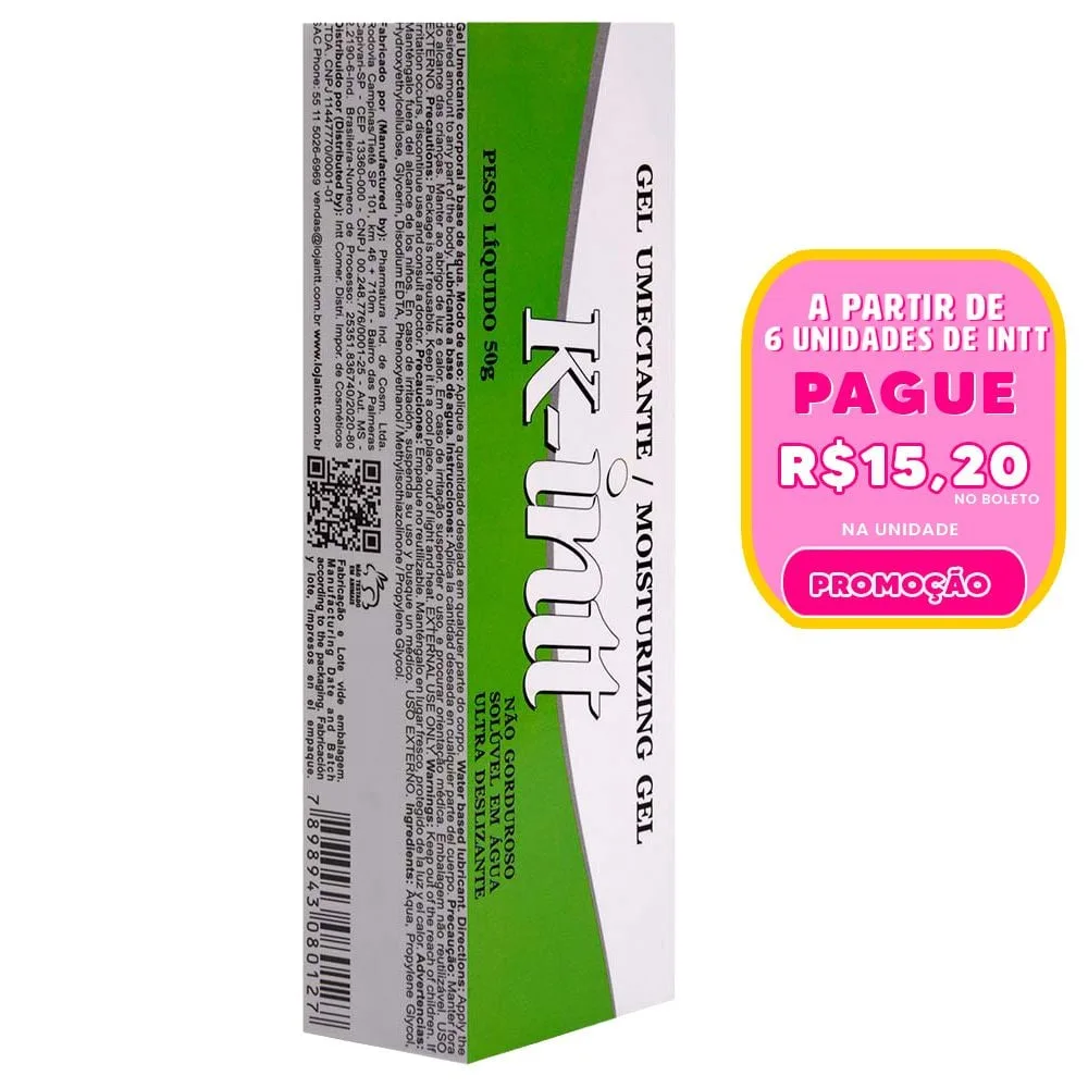 K-intt Gel Deslizante Neutro Sem Odor 50g Intt