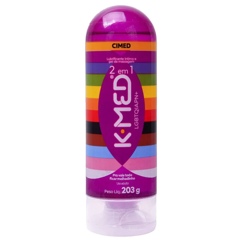 K-med Lgbtqia+ 2 Em 1 Lubrificante íntimo 203g Cimed