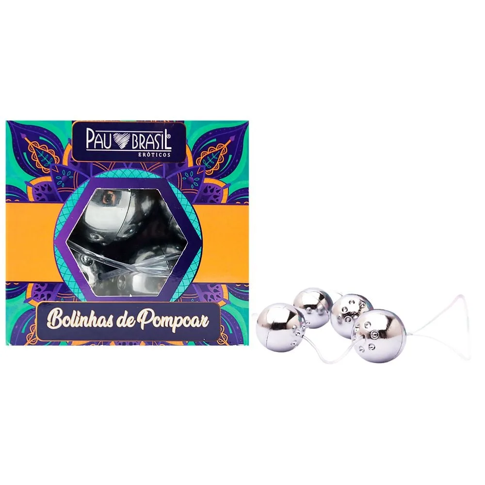 Kit Bolinha De Pompoar Cromada 04 Unidades Pau Brasil