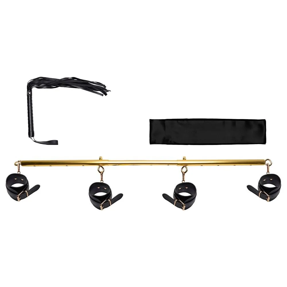 Kit Bondage Barra Dourada Algemas Youvibe Vipmix