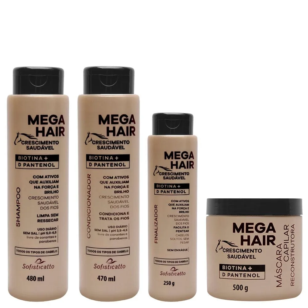 Kit Capilar Mega Hair 04 Itens Sofisticatto