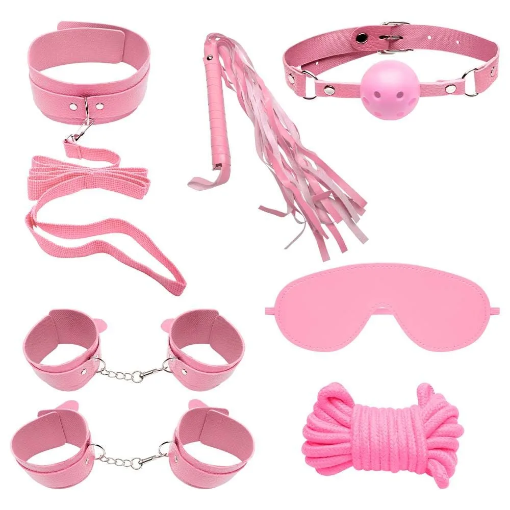 Kit Erótico 7 Itens Sado Rosa Sexy Import