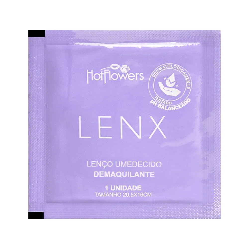 Lenx Lenço Demaquilante Unitário Hot Flowers