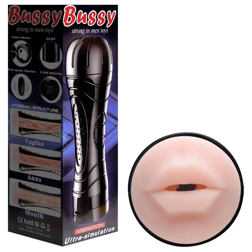 Masturbador Lanterna Boca Texturizado Vibro Vipmix