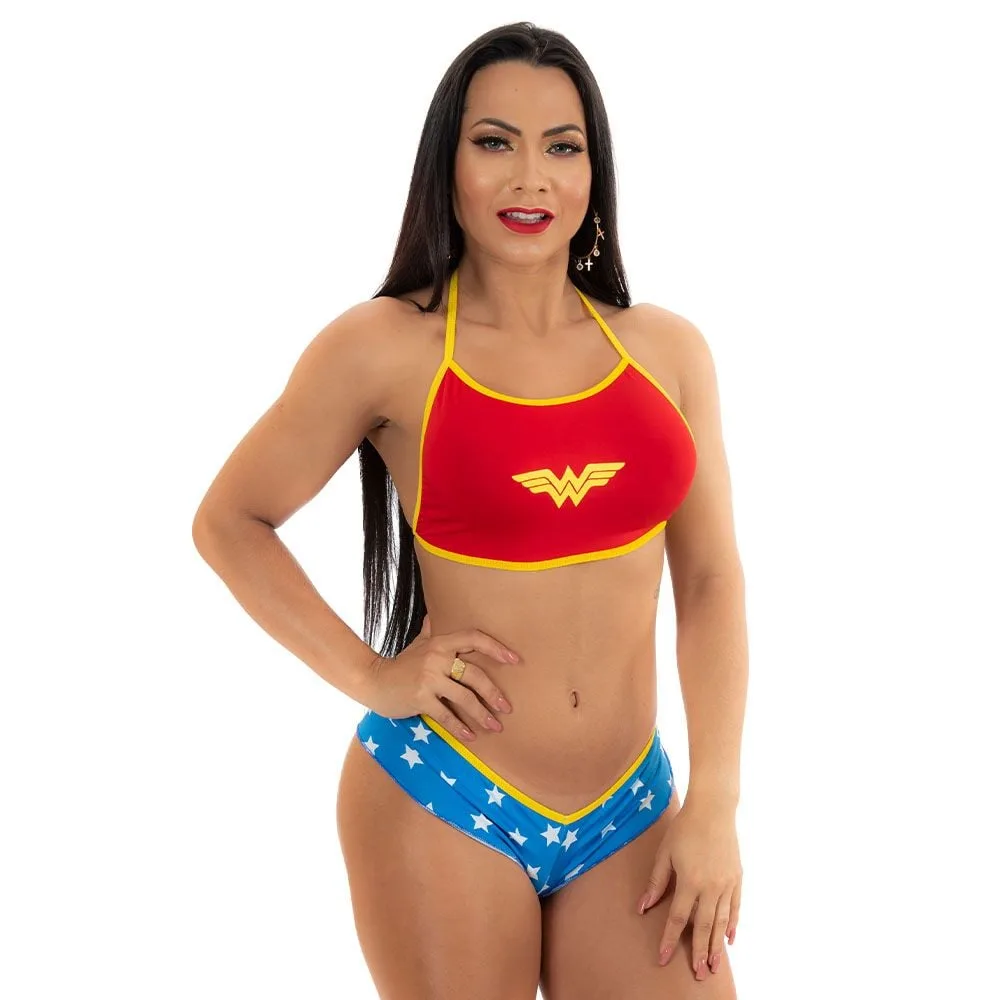 Mini Fantasia Mulher Maravilha Pimenta Sexy