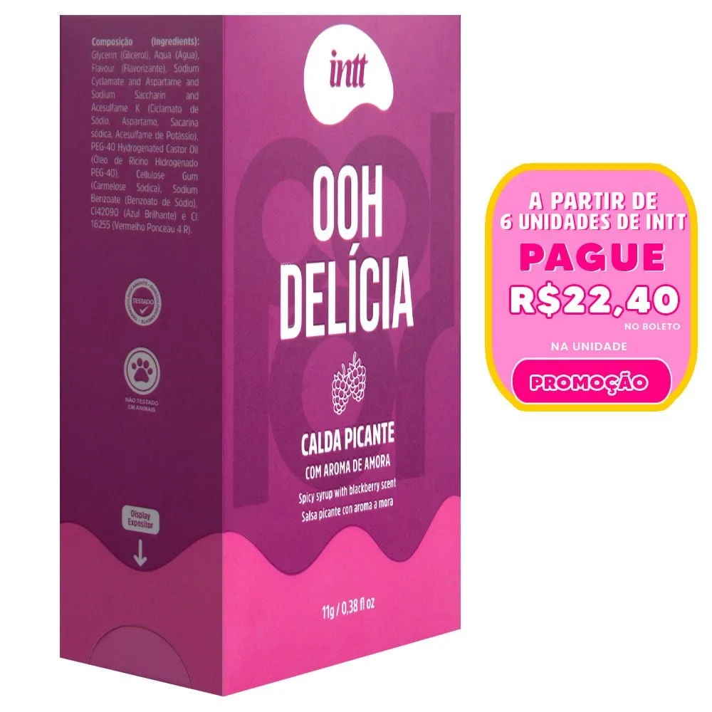Ooh Delícia Calda Beijável Sabor Amora 11g Intt