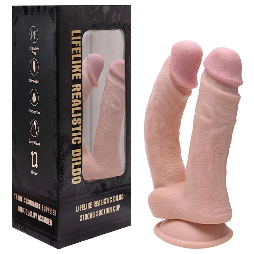 Pênis Realístico Duplo Maciço Lifelike Vipmix
