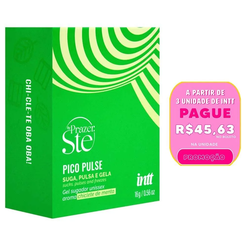 Pico Pulse Chiclete Menta Gel Suga Vibra Pulsa 16g Intt