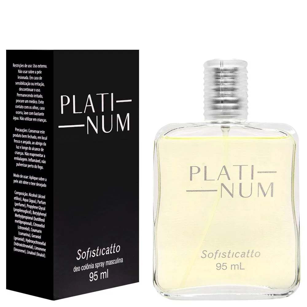 Platinum Deo Colônia Masculina 95ml Sofisticatto