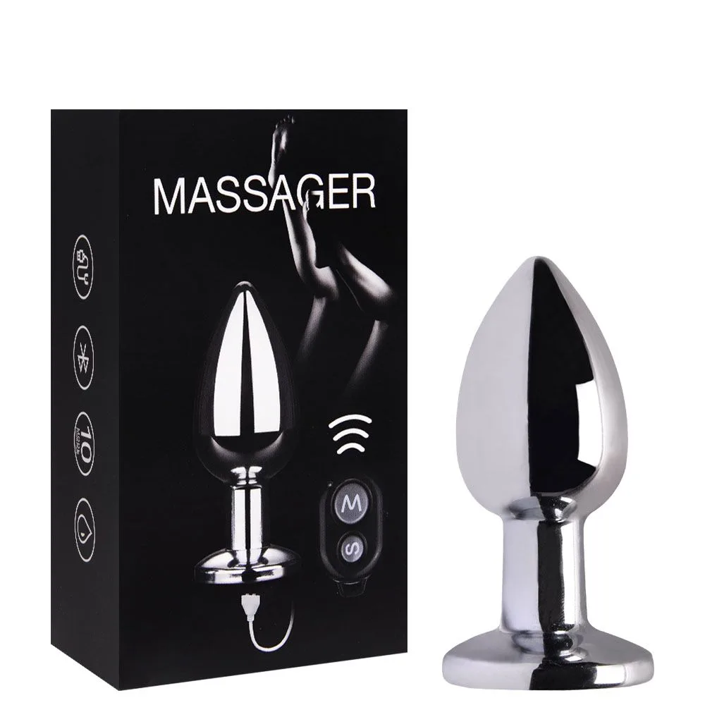 Plug Anal Metal 10 Vibrações Controle Remoto Vipmix