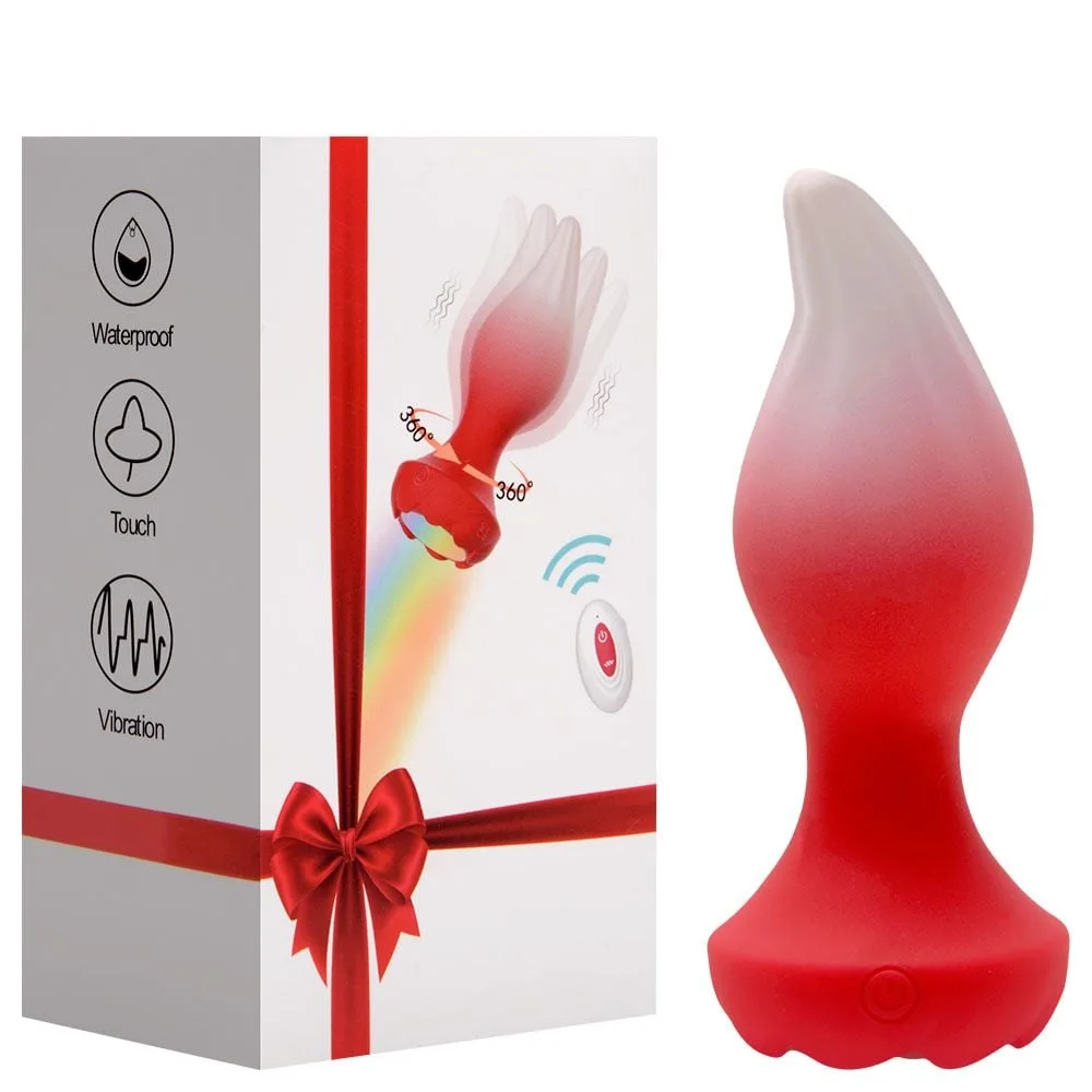 Plug Anal Silicone 10 Vibrações Rotação Sem Fio Vipmix