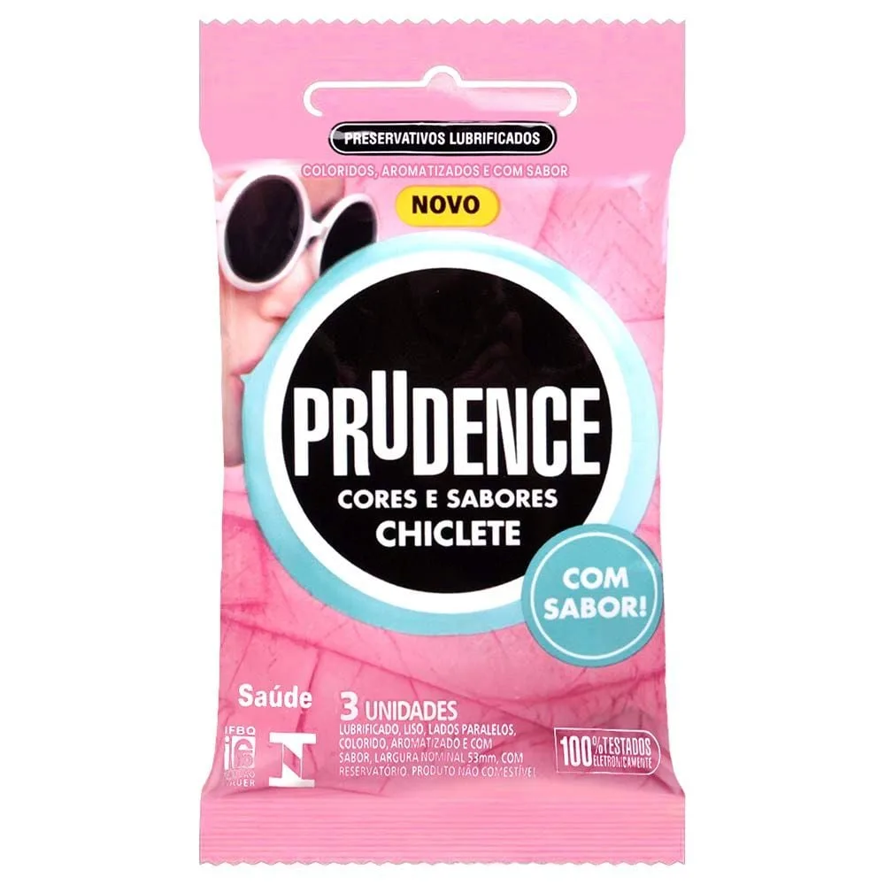 Preservativo Chiclete Com 3 Unidades Prudence