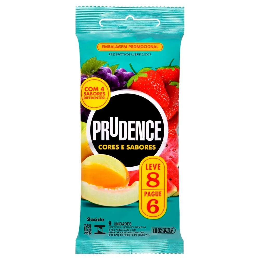 Preservativo Mix Cores E Sabores 06 Unidades Prudence