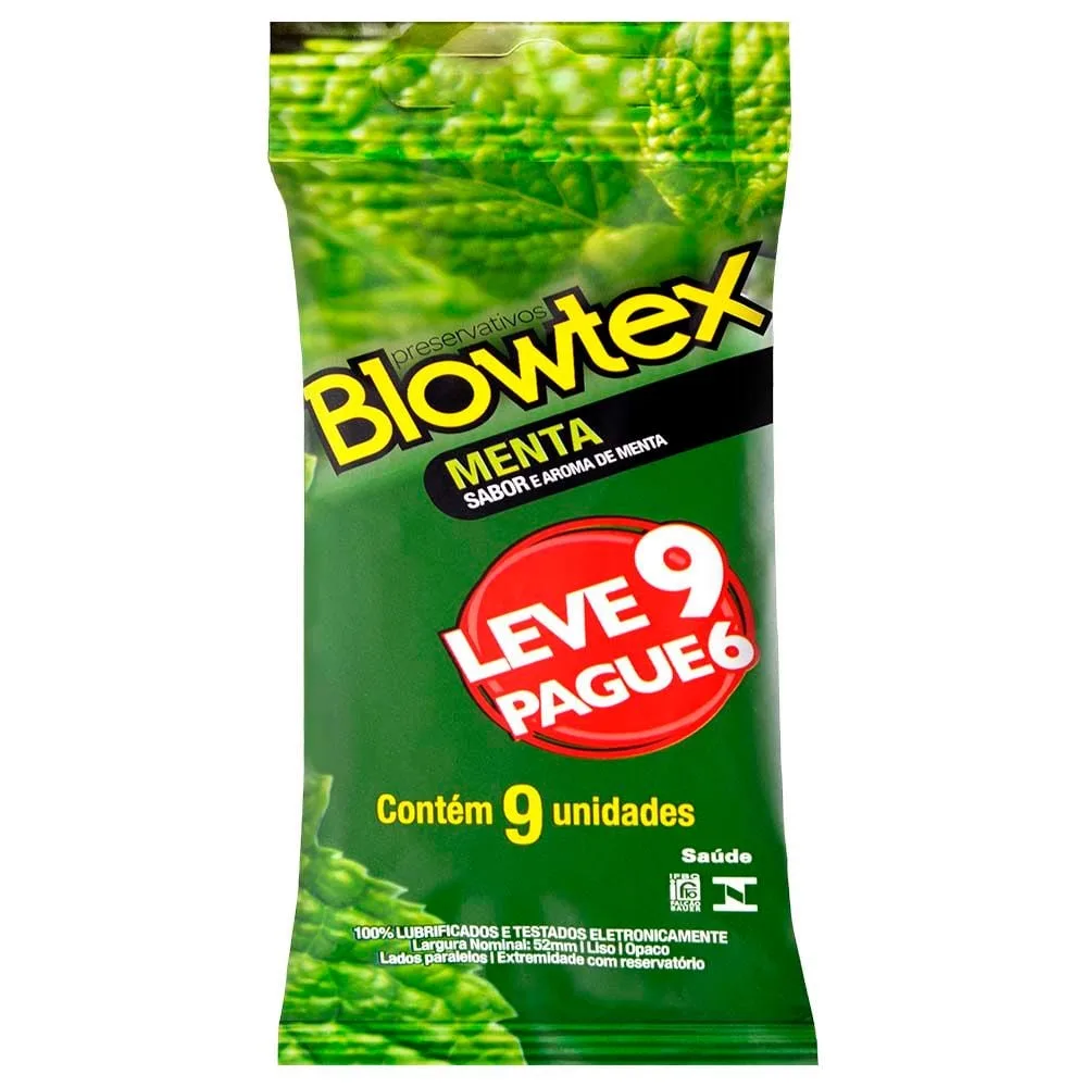 Preservativo Sabor Menta 09 Unidades Blowtex