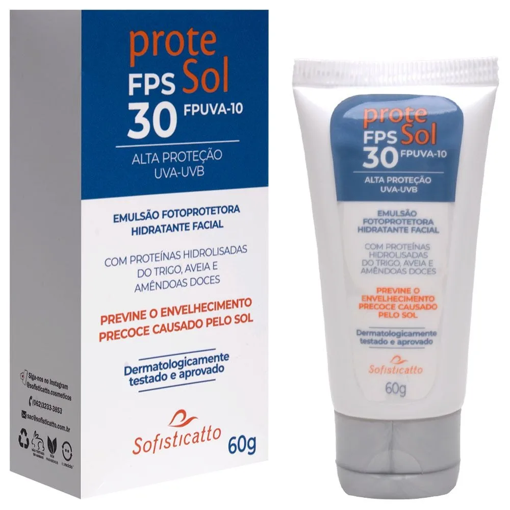 Protesol Protetor Solar Facial Fps30 60g Sofisticatto