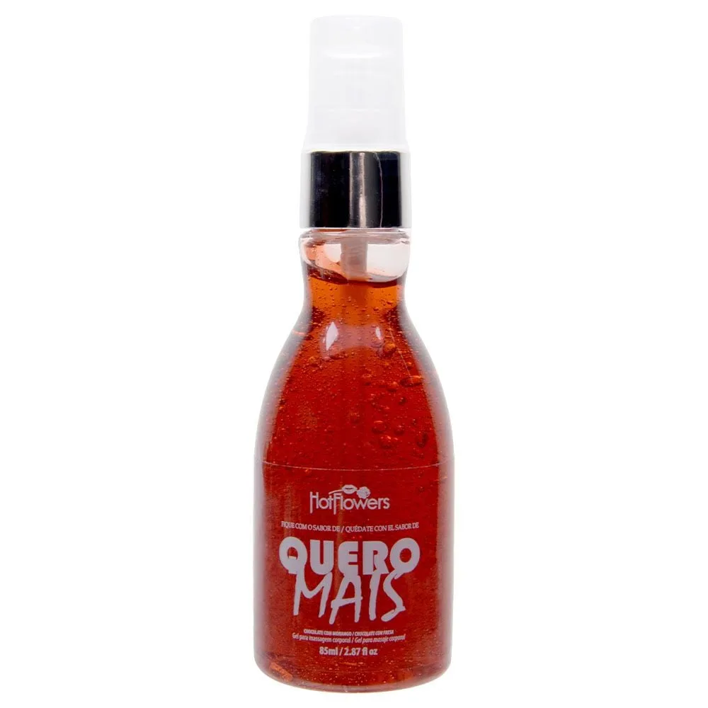 Quero Mais Gel Comestível Massagem 85ml Hot Flowers