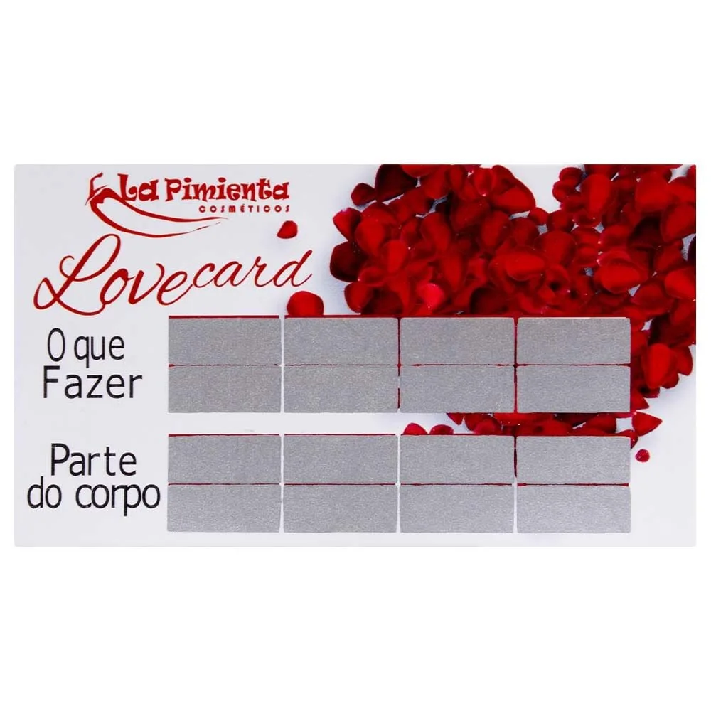 Raspadinha Love Card 5 Unidades La Pimienta