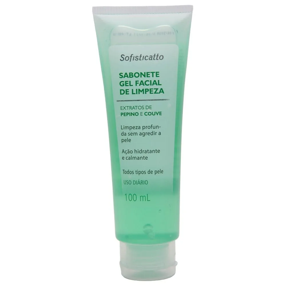 Sabonete Gel Facial Pepino E Couve 100ml Sofisticatto