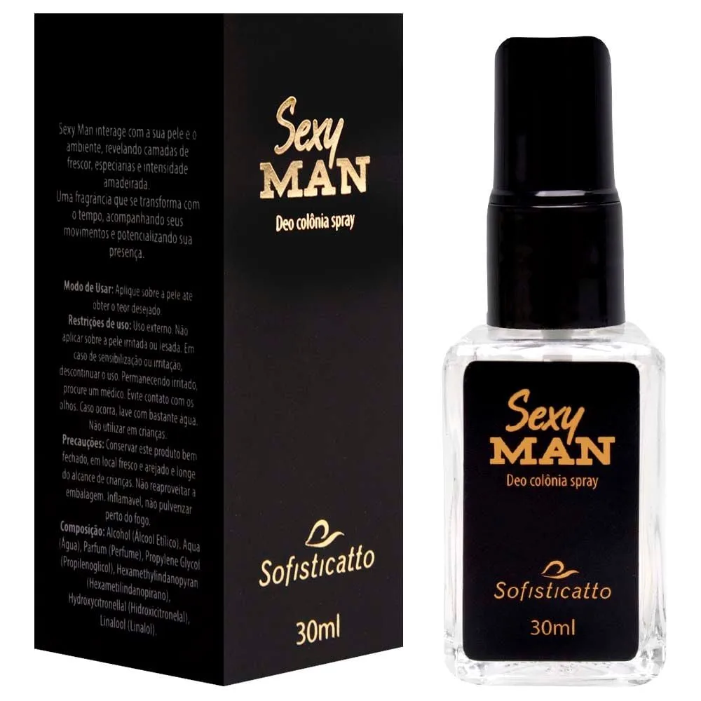 Sexy Man Deo Colônia Spray 30ml Sofisticatto