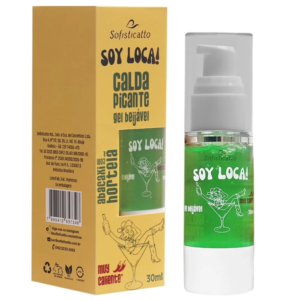 Soy Loca Calda Picante Beijável 30ml Sofisticatto