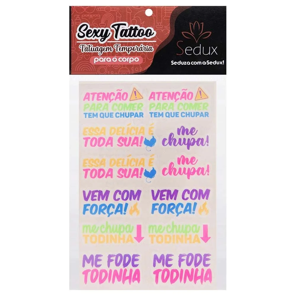 Tem Que Chupar Tatuagem Neon 10 X 15cm Sedux