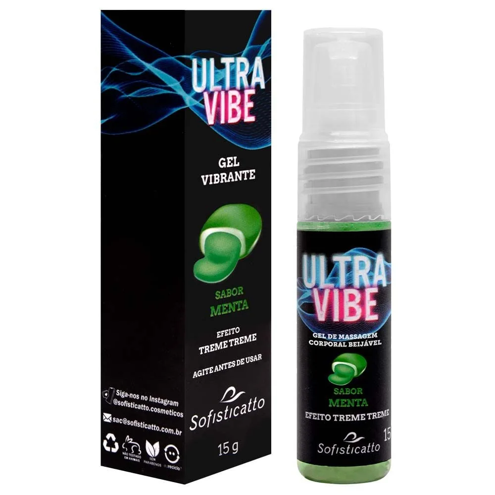 Ultra Vibe Gel Vibrante Beijável 15g Sofisticatto