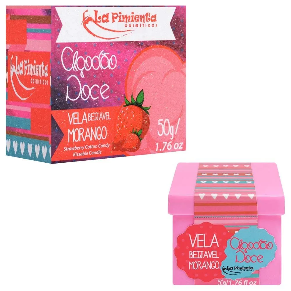 Vela Algodão Doce Beijável 50g La Pimienta