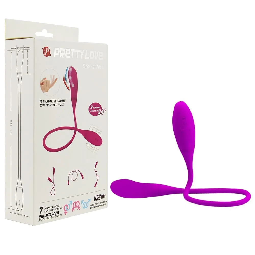 Vibrador Duplo Flexível 7 Vibrações Pretty Love Snaky Vibe Vipmix