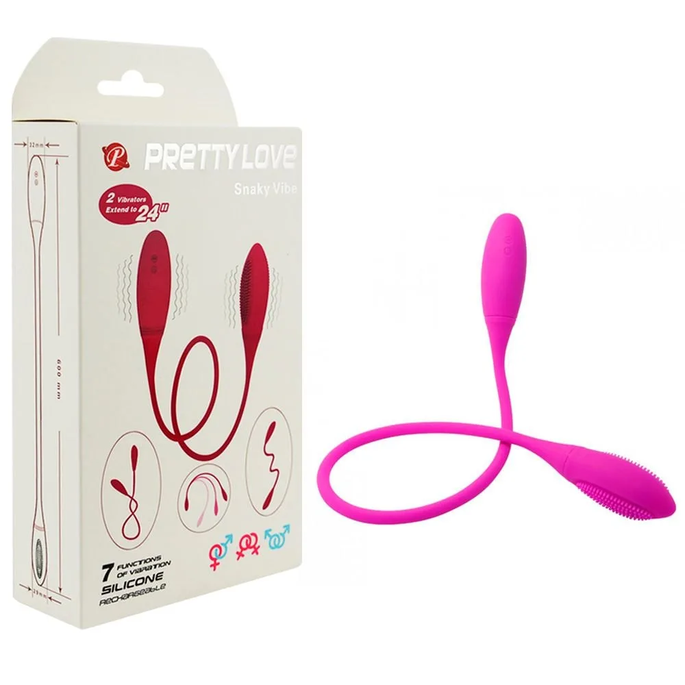 Vibrador Duplo Flexível 7 Vibrações Snaky Vibe Pretty Love Vipmix