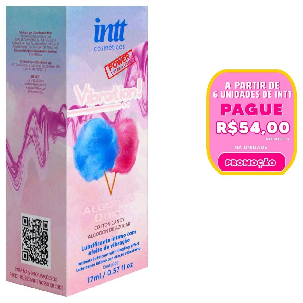 Vibration Gel Algodão Doce Power Vibração 17ml Intt