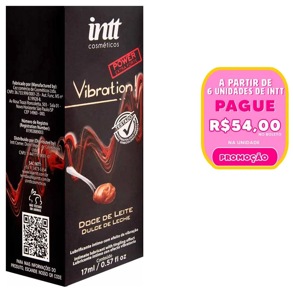 Vibration Gel Doce De Leite Vibração Hot 17ml Intt