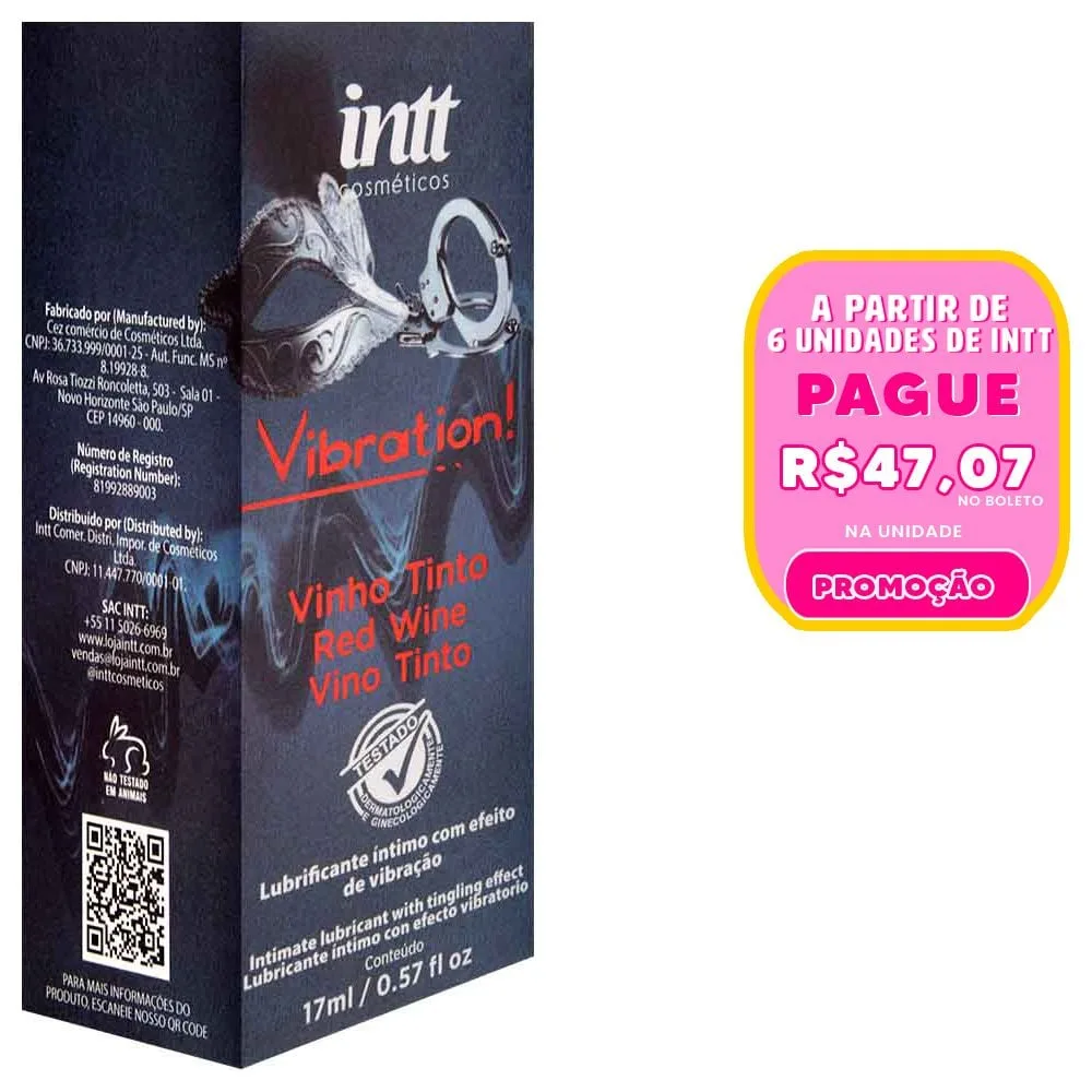 Vibration Tons Gel Vibração Vinho Tinto 17ml Intt