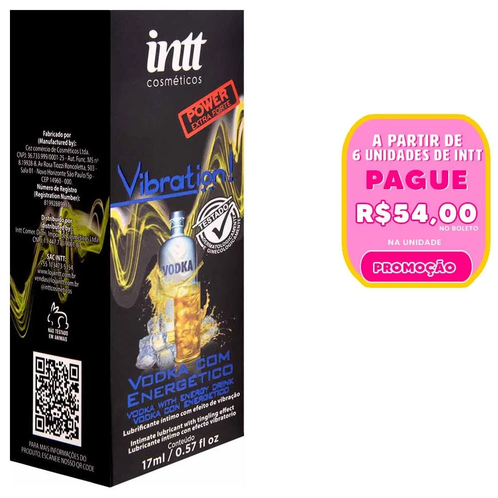 Vibration Vodka Com Energético Vibração Hot 17ml Intt
